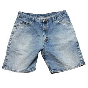 Wrangler Relaxed‎ Fit Mens Blue Denim Shorts Size 38 13 inch Rise 19 inch Inseam